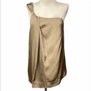 Theory | Briani One Shoulder Gold Blouse | P